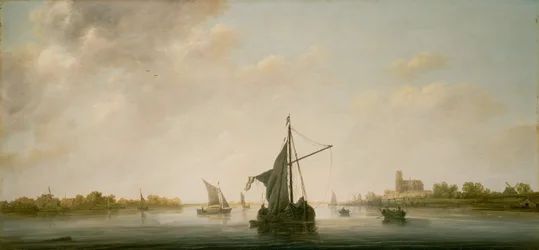 En utsikt over Maas ved Dordrecht